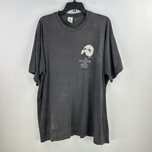 Vtg Phantom Of The Opera T-Shirt Mens XL London Thrashed 80s Mask Dewynters